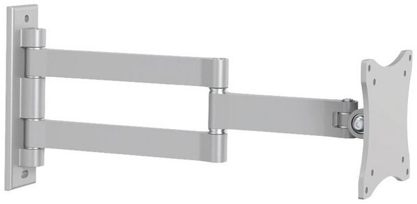 Produktbild: Neomounts FPMA-W830 Monitor-Wandhalterung 1 Display(s) 25,4 cm (10") - 68,6 cm (27") Silber Neigbar, Schwenkbar, Ausziehbar