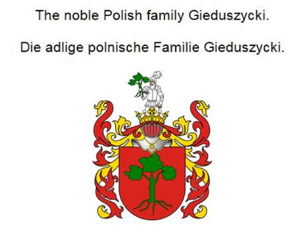 Produktbild: The noble Polish family Gieduszycki. Die adlige polnische Familie Gieduszycki.