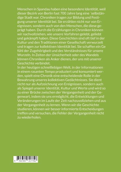 Produktbild: Chronik der Stadt Spandau