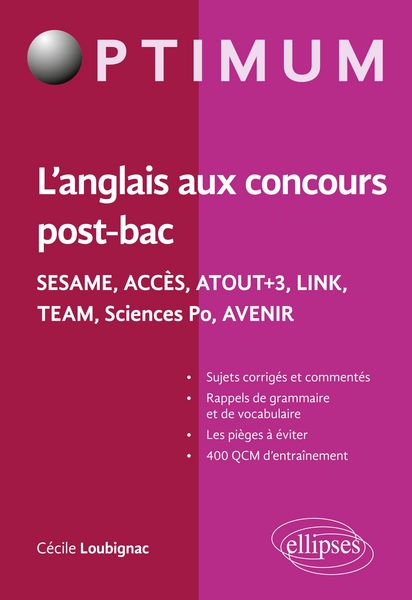 L'anglais aux concours post-bac, Taschenbuch von Cécile Loubignac, Ellipses, 9782340009400