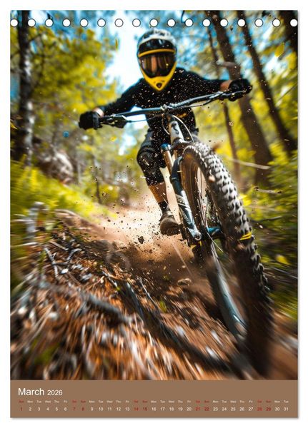 Produktbild: Downhill Adrenaline (Desk Calendar 2026 DIN A5 portrait), CALVENDO 12 Month DeskCalendar