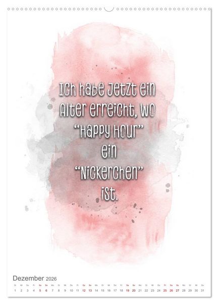 Produktbild: Das Alter ist nur eine Zahl (Wandkalender 2026 DIN A2 hoch), CALVENDO Monatskalender