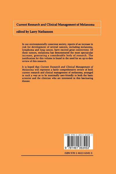Produktbild: Current Research and Clinical Management of Melanoma