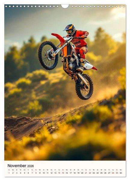 Produktbild: Kickstart the Year - Dirt, Speed und Adrenalin (Wandkalender 2026 DIN A3 hoch), CALVENDO Monatskalender