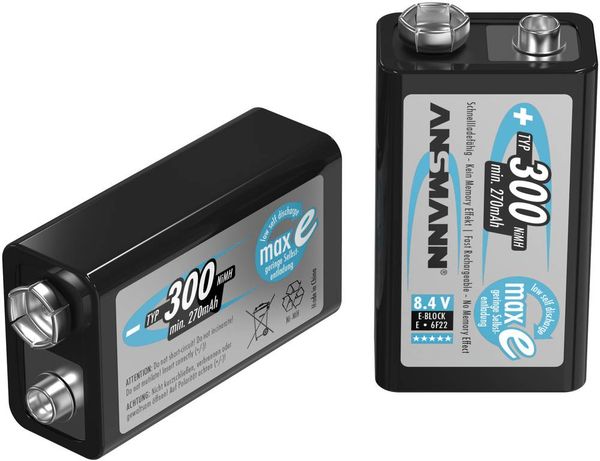 Ansmann maxE 6LR61 9 V Block-Akku NiMH 300 mAh 8.4 V 1 St.