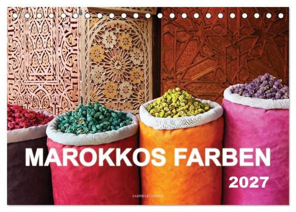 Produktbild: Marokkos Farben (Tischkalender 2027 DIN A5 quer), CALVENDO Monatskalender