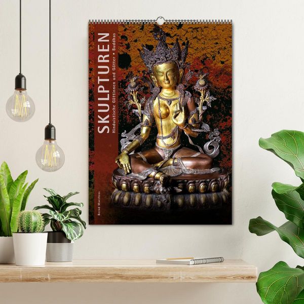 Produktbild: SKULPTUREN Hinduistische G&ouml;ttinnen und G&ouml;tter &bull; Buddhas (Wandkalender 2026 DIN A2 hoch), CALVENDO Monatskalender