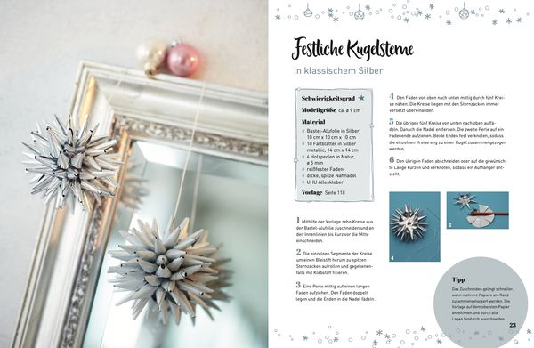 Produktbild: Weihnachtliche Papiersterne