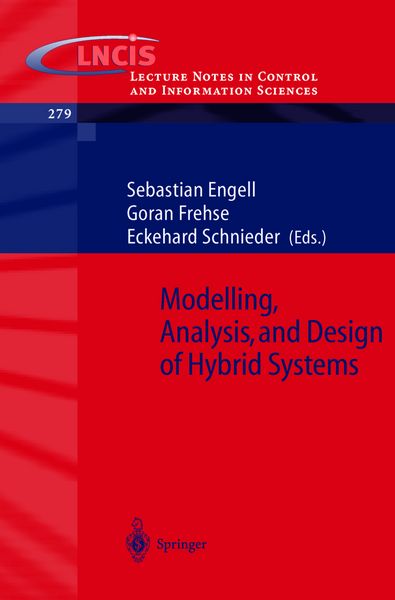 Produktbild: Modelling, Analysis and Design of Hybrid Systems
