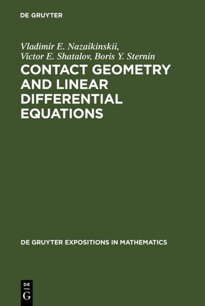 Produktbild: Contact Geometry and Linear Differential Equations