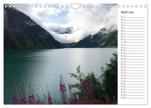 Produktbild: Alpenauszeit - Traumhafte Bergmomente am Wasser (Wandkalender 2026 DIN A4 quer), CALVENDO Monatskalender