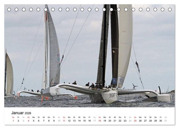Produktbild: Gigantische Segel-Trimarane (Tischkalender 2026 DIN A5 quer), CALVENDO Monatskalender