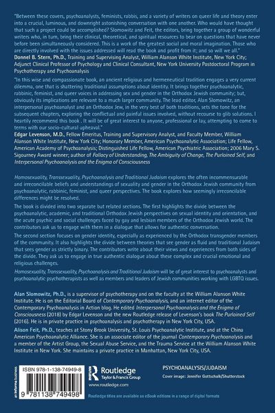 Produktbild: Homosexuality, Transsexuality, Psychoanalysis and Traditional Judaism