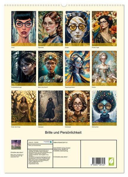 Produktbild: Brille und Pers&ouml;nlichkeit (hochwertiger Premium Wandkalender 2026 DIN A2 hoch), Kunstdruck in Hochglanz