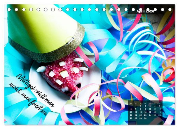 Produktbild: Mettkalender - Mettigel Edition (Tischkalender 2026 DIN A5 quer), CALVENDO Monatskalender