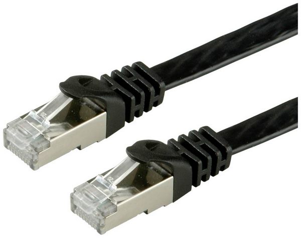 Value 21.99.0975 RJ45 Netzwerkkabel, Patchkabel CAT 6 F/UTP 5.00m Schwarz 1St.