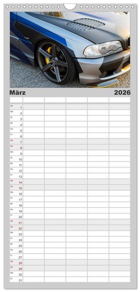 Produktbild: Familienplaner 2026 - Tuning Power mit 5 Spalten (Wandkalender, 21 x 45 cm) CALVENDO