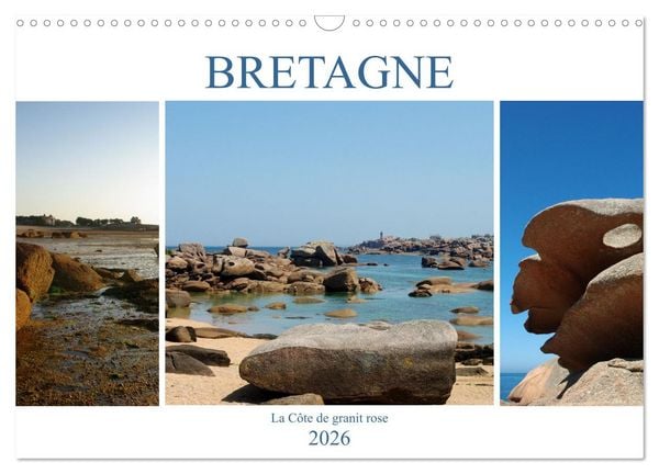 Produktbild: BRETAGNE La C&ocirc;te de granit rose (Calendrier mural 2026 DIN A3 vertical), CALVENDO calendrier mensuel