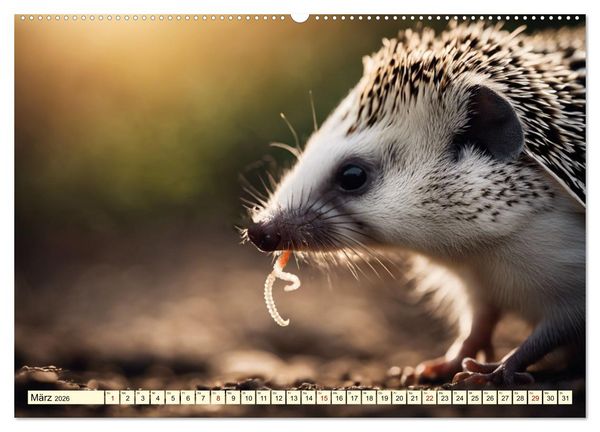 Produktbild: Igel - Wildtier des Jahres 2024 (hochwertiger Premium Wandkalender 2026 DIN A2 quer), Kunstdruck in Hochglanz
