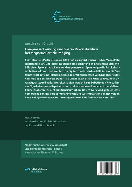 Produktbild: Compressed Sensing und Sparse Rekonstruktion bei Magnetic Particle Imaging