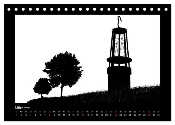 Produktbild: Ruhrpott und Niederrhein in Schwarzwei&szlig; (Tischkalender 2026 DIN A5 quer), CALVENDO Monatskalender