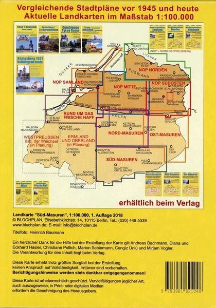 Produktbild: Landkarte Süd-Masuren