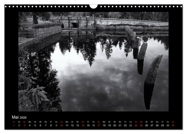 Produktbild: Harz-Bilder in monochrome (Wandkalender 2026 DIN A3 quer), CALVENDO Monatskalender