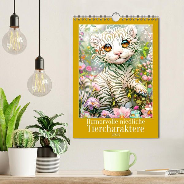Produktbild: Humorvolle niedliche Tiercharaktere (Wandkalender 2026 DIN A4 hoch), CALVENDO Monatskalender