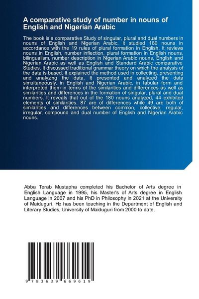 Produktbild: A comparative study of number in nouns of English and Nigerian Arabic