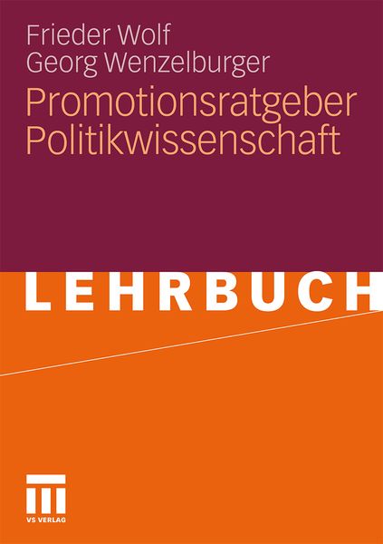 Produktbild: Promotionsratgeber Politikwissenschaft