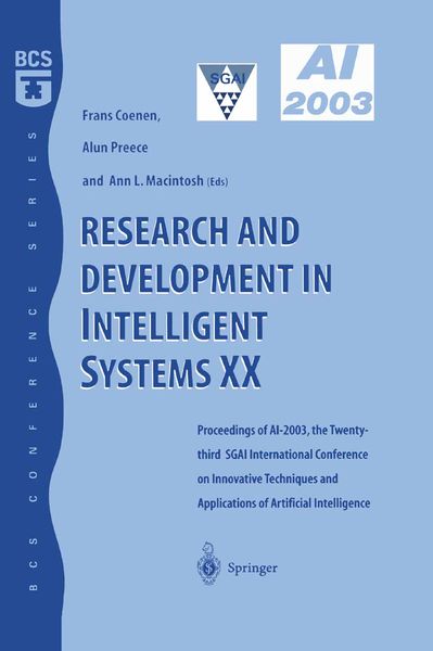 Produktbild: Research and Development in Intelligent Systems XX