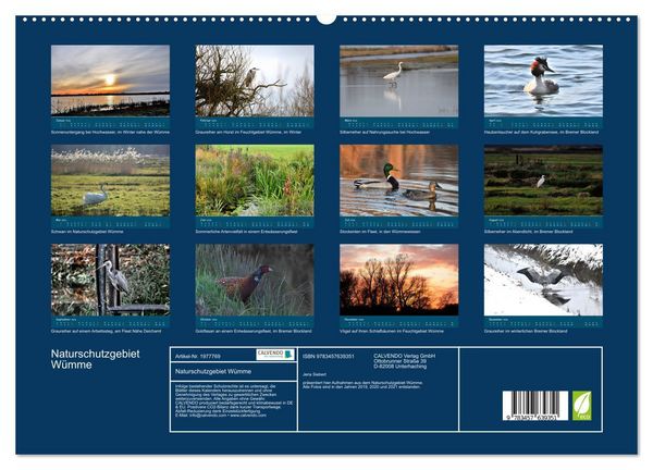 Produktbild: Naturschutzgebiet W&uuml;mme (Wandkalender 2026 DIN A2 quer), CALVENDO Monatskalender