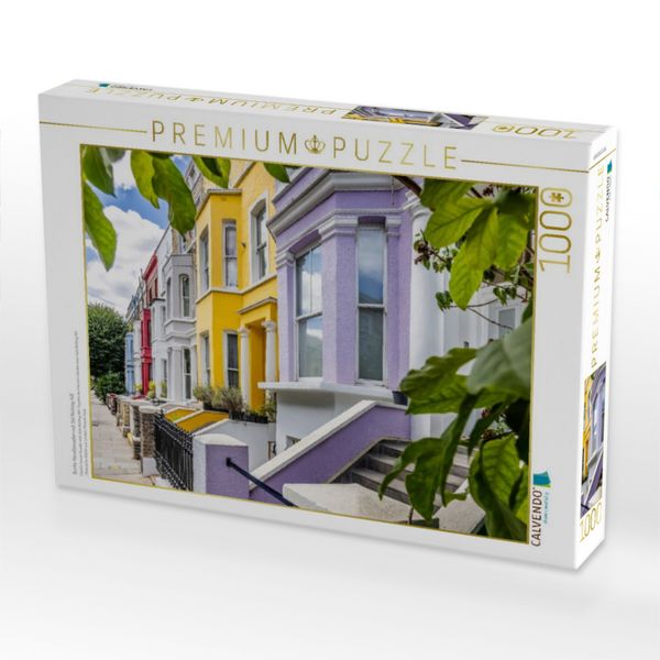 Produktbild: CALVENDO Puzzle Bunte Hausfassaden mit Stil Notting Hill | 1000 Teile Lege-Gr&ouml;&szlig;e 64x48cm Foto-Puzzle f&uuml;r gl&uuml;ckliche Stunden