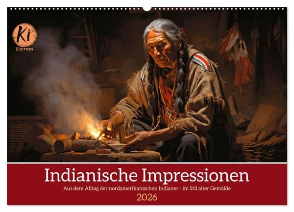 Produktbild: Indianische Impressionen (Wandkalender 2026 DIN A2 quer), CALVENDO Monatskalender