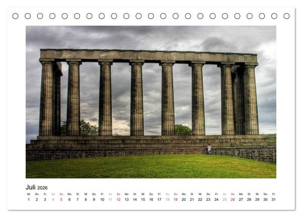 Produktbild: Edinburgh - Ansichten einer Stadt (Tischkalender 2026 DIN A5 quer), CALVENDO Monatskalender