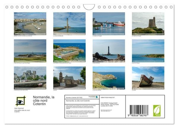 Produktbild: Normandie, la c&ocirc;te nord Cotentin (Calendrier mural 2026 DIN A4 vertical), CALVENDO calendrier mensuel