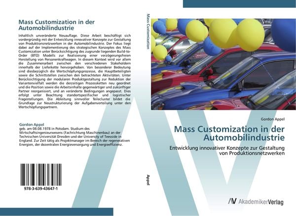 Produktbild: Mass Customization in der Automobilindustrie