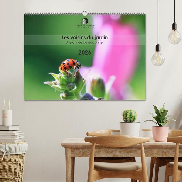 Produktbild: Les voisins du jardin - Une ann&eacute;e de rencontres (Calendrier mural 2026 DIN A2 vertical), CALVENDO calendrier mensuel
