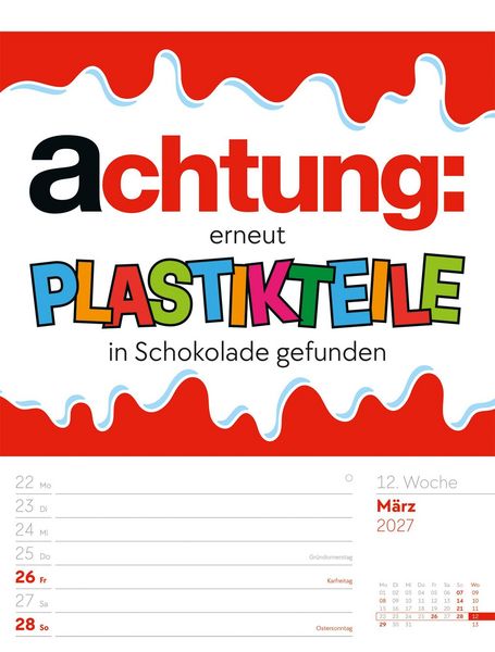 Produktbild: Klartext Spr&uuml;chekalender Wochenplaner 2027