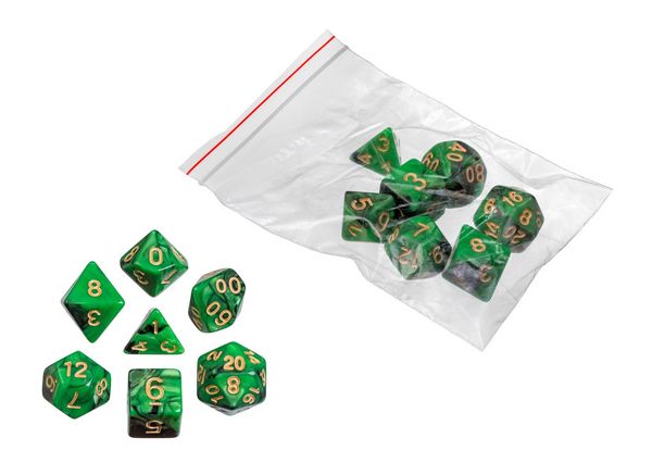 Produktbild: W&uuml;rfel, oblivion, gr&uuml;n, 7er Beutel