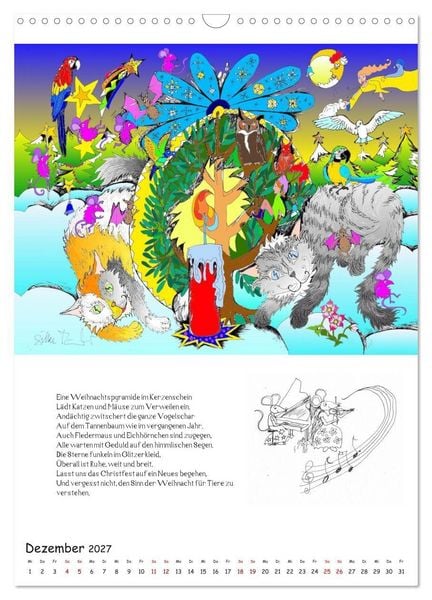 Produktbild: Ein phantastischer Katzenkalender: Magisches Katzenland (Wandkalender 2027 DIN A3 hoch), CALVENDO Monatskalender