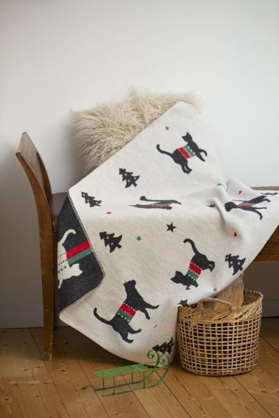 Produktbild: Haustierdecke "xmas Silhouetten Katzen" rohwei&szlig;
