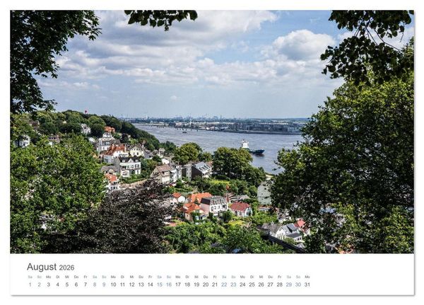 Produktbild: Die Elbmetropole Hamburg (Tischkalender 2026 DIN A5 quer), CALVENDO Monatskalender