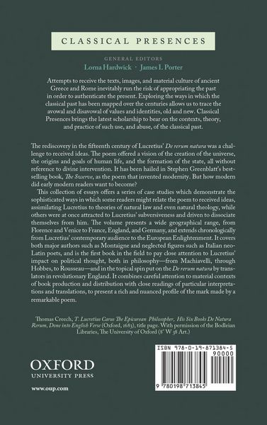 Produktbild: Lucretius and the Early Modern