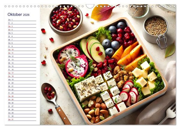 Produktbild: Lunchpaket Love - Einfach, lecker, gesund (Wandkalender 2026 DIN A3 quer), CALVENDO Monatskalender
