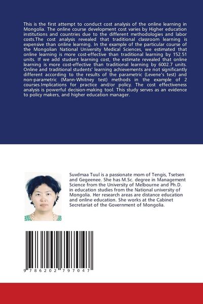 Produktbild: The current status of the e-learning in Mongolia, results of the factor analysis