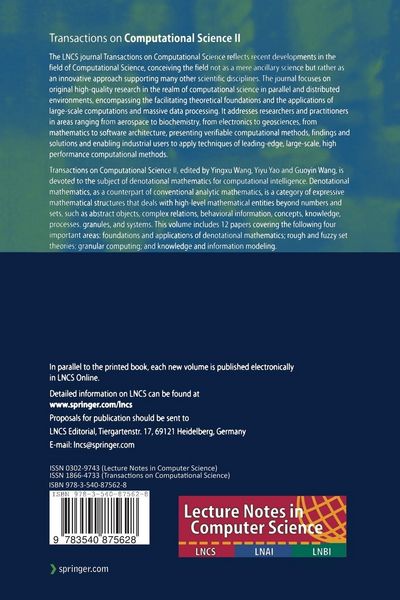 Produktbild: Transactions on Computational Science II