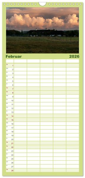 Produktbild: Familienplaner 2026 - Traumziel D&auml;nemark mit 5 Spalten (Wandkalender, 21 x 45 cm) CALVENDO