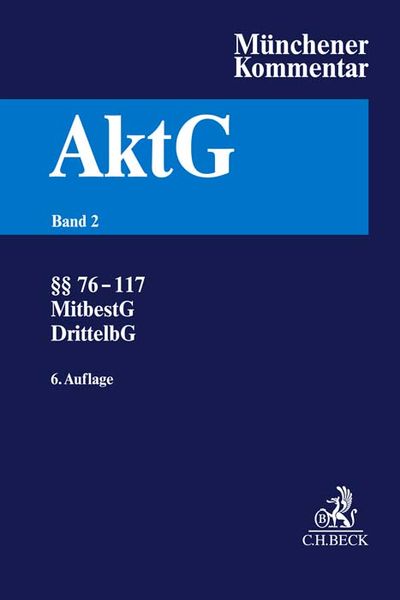 Produktbild: M&uuml;nchener Kommentar zum Aktiengesetz Bd. 2: &sect;&sect; 76-117, MitbestG, DrittelbG