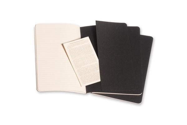 Produktbild: Moleskine Cahier large liniert schwarz DIN A5. 3er Pack